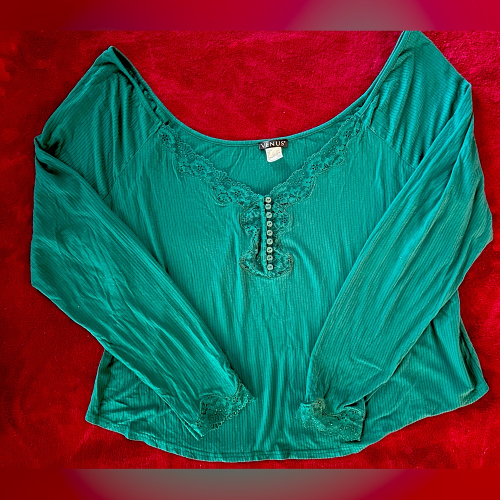 Open Crochet Trimmed Tunic